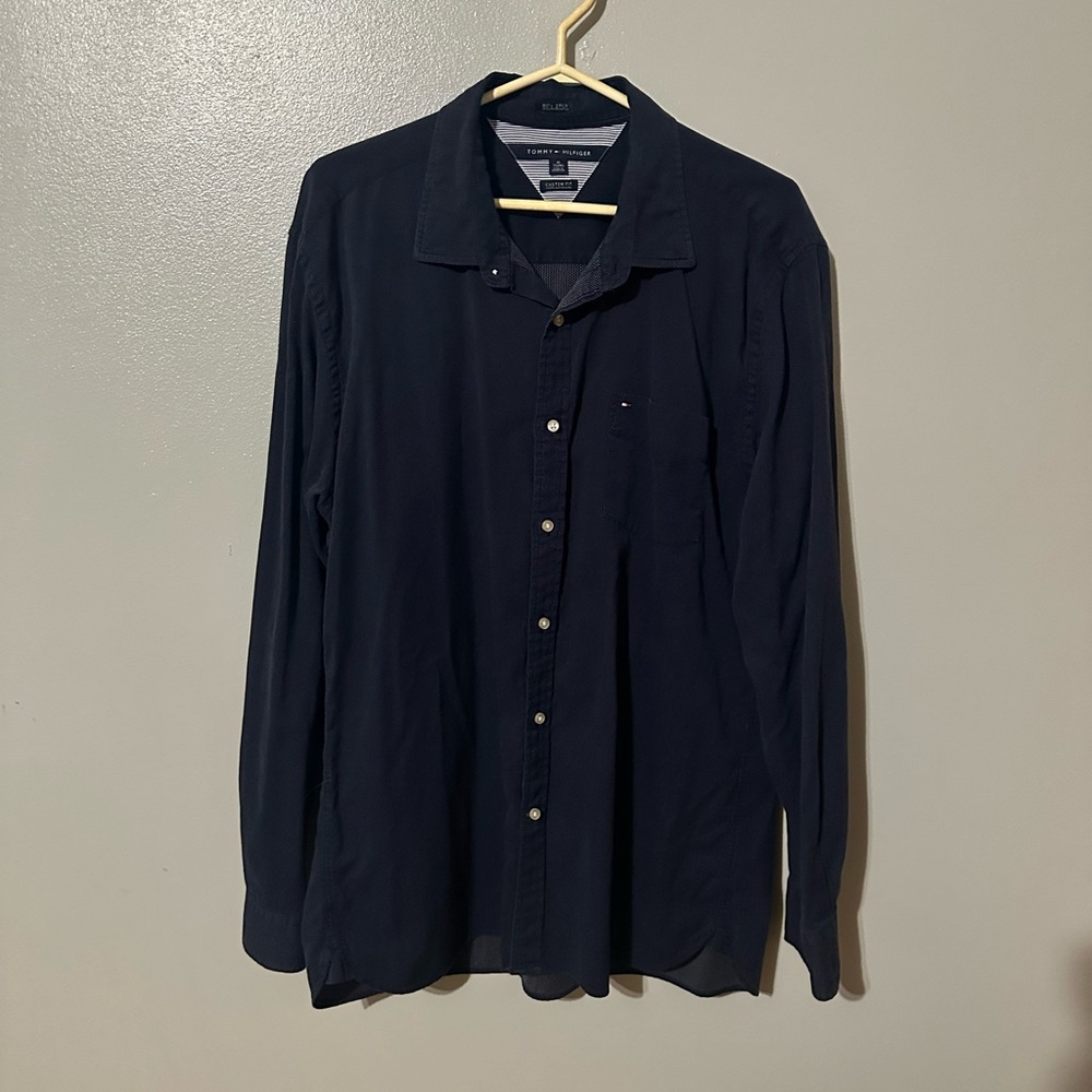 Tommy Hilfiger Navy Blue Men's Shirt